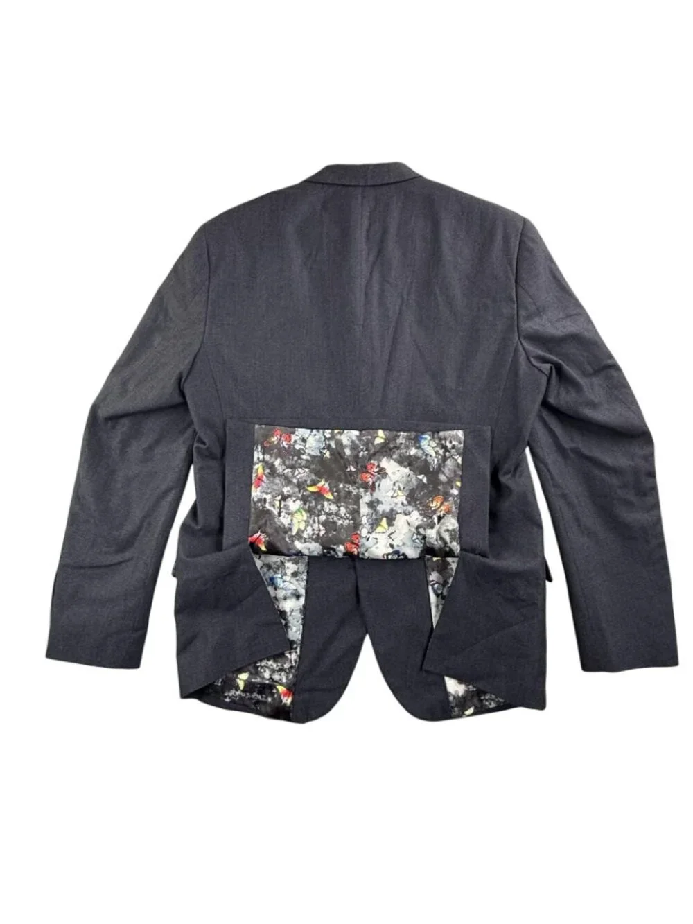 Paisley & Gray Suit Jacket Mens 42 Blue Slim Fit Butterfly Lining Sport Coat